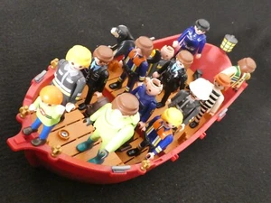 Playmobil Vintage Años 90 Figura Paquete + Barco Policía Bomberos Crimen - Imagen 1 de 21