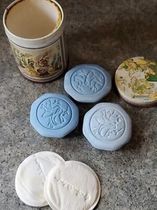 3 Vintage Decorative Guest Soaps by Ben Rickert In A Tin - Picture 1 of 5