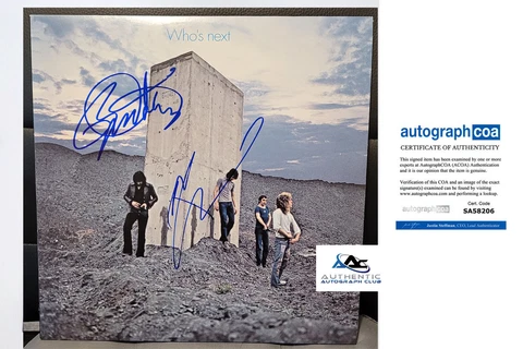 ROGER DALTREY PETE TOWNSHEND THE WHO AUTOGRAPH SIGNED WHO'S NEXT VINYL LP ACOA Cover