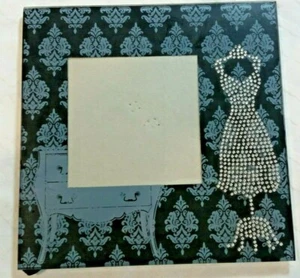 Photo Frame DRESS Form & Dresser 7x7" (3.5 x 3.5" photo) Rhinestones Sewing - Picture 1 of 6