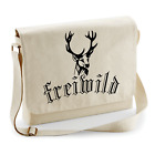 Freiwild Hirsch Hunter Fun Sayings Nature Motif Wild Shoulder Bag Messenger Bag