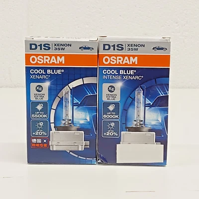 Like New! Genuine D1S OSRAM Xenarc D1S 5500K Cool Blue 66140CB HID Xenon bulbs - Image 1 of 4