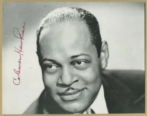 Coleman Hawkins (1904-1969) - sassofonista tenore jazz - foto programma firmata - COA - Foto 1 di 2