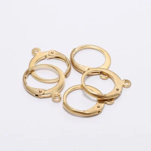 10/50/100PCS 100% Stainless Steel Lever Back Earring Finding Loo French Ear Clip - Picture 1 of 6