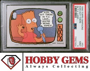 KIDS OUT THERE IN TV LAND Bart Simpson PSA 9 1990 Topps The Simpsons #53 C2 - Picture 1 of 3