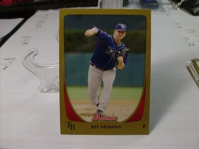 2011 Bowman Gold #16 - Jeff Niemann - Tampa Bay Rays  11-394 - Image 1 of 2