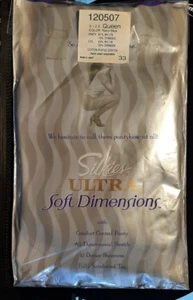 Vintage Silkies Ultra Soft Dimensions Pantyhose Size Queen Navy Blue Japan - Picture 1 of 2