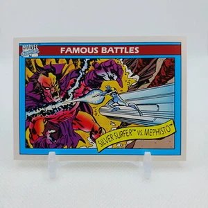 1990 Marvel Universe Card #96 SILVER SURFER vs. MEPHISTO Famous Battles   - Bild 1 von 2