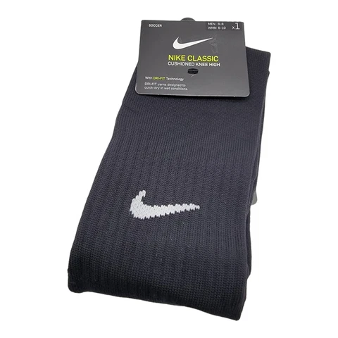 ⭐NIKE CLASSIC CUSHIONED KNEE HIGH SOCCER SOCKS CALCETINES  FUTBOL ADULT M Black Cover