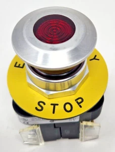 Allen-Bradley 800T-FXQH24RA1 Industrial Metal NEMA EStop Illuminated with legend - Picture 1 of 6