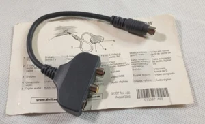 Dell S Video Audio Adapter Cable CN-044CTV-47110-18T-0985 Gray PC Computer Part - Picture 1 of 5