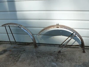 VTG 1996 Schwinn Heavy Duti Worksman Genuine Front & Rear Chrome Fenders - Picture 1 of 15