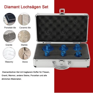 6 tlg Diamant Fliesenbohrer Lochsäge Set M14 Fliesen-Bohrer 20/25/42/50/55/68mm - Bild 1 von 12