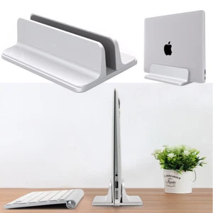 Aluminum Vertical Laptop Stand Adjustable Desktop Holder For MacBook Notebooks - Picture 1 of 12