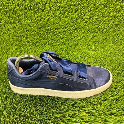 Puma Basket Heart Boys Size 7C Blue Athletic Casual Walking Shoes Sneakers - Image 1 of 4