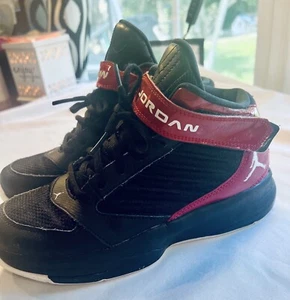Nike Air Jordan Sneaker Youth Size 5 High Tops Red Black Used. A7 - Picture 1 of 7