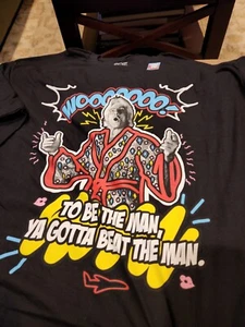 New WWE Nerds Neon Black Ric Flair T Shirt 2XL XXL Never Worn - Picture 1 of 3