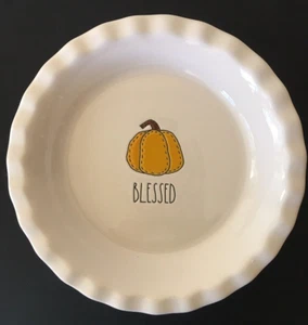 Plato de pastel de calabaza BENDITO RAE DUNN 10,5 pulgadas de diámetro blanco roto. NUEVO - Imagen 1 de 3