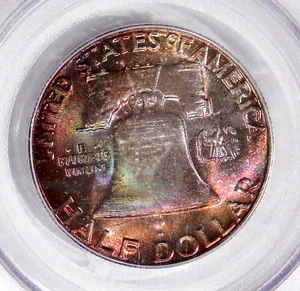 1958 50c PCGS MS 66 ~ HIGH-END GEM SILVER FRANKLIN HALF DOLLAR - Picture 1 of 4