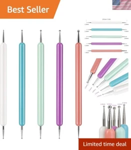 Set stilo goffratura doppia punta - 5 strumenti colorati per progetti di tracciamento e arte - Foto 1 di 9