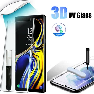 For Samsung Galaxy S25 Ultra S24 S23 S22 S21 Note20 UV Liquid Glass Screen Cover - Picture 1 of 6