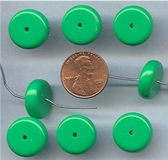 LOTE DE CUENTAS A GRANEL NEUMÁTICO ACRÍLICO 16mm DE COLECCIÓN ALEMANIA OCCIDENTAL VERDE LISO g165 Foto 1 de 1