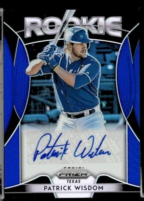 2019 Panini Prizm #RA-PW Patrick Wisdom Rookie Autographs Blue Prizm - Image 1 of 2