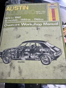 AUSTIN ALLEGRO 1500 / 1750 HAYNES WORKSHOP MANUAL - Picture 1 of 1