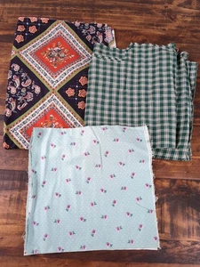 Lot of Fabric Floral and Plaid 13oz - Picture 1 of 4