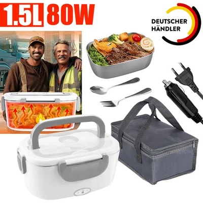 Electric Lunch Box Car Warmer Box 12V/24V/220V Food Warmer Food Lunch Box - Image 1 of 4