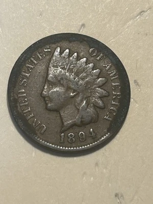 1894 Indian Head Cent Nice Coin Nice Details , Toning On The Rims - Image 1 of 4