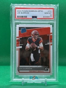 JOE BURROW 2020 DONRUSS OPTIC 151 ROOKIE RC PSA 10 GEM MINT! BENGALS - Picture 1 of 2