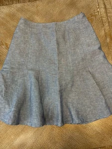Coldwater Creek Chambray A-line Skirt PM(10-12) Waist 33” Length 23” Lined - Picture 1 of 6