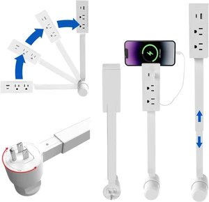 Electrical Outlet Extender Features USB-A, USB-C, and 2 AC Electrical Outlet Ext - Picture 1 of 8
