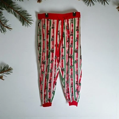 Pantalones de pijama de Navidad Buc-ees para mujer @XL rojo verde a rayas castor ropa de dormir Foto 1 de 4