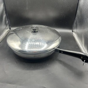 Revere Ware 12" Skillet Bratpfanne mit Deckel | Kupfer plattiert Boden USA PROZESS PATENT - Bild 1 von 4