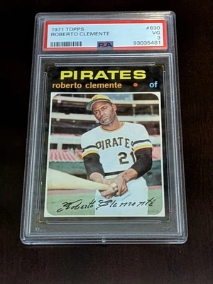 1971 Topps бейсбол 630 Роберто Клементе HOF PSA 3 VG L@@K @ центрирование - Изображение 1 из 2