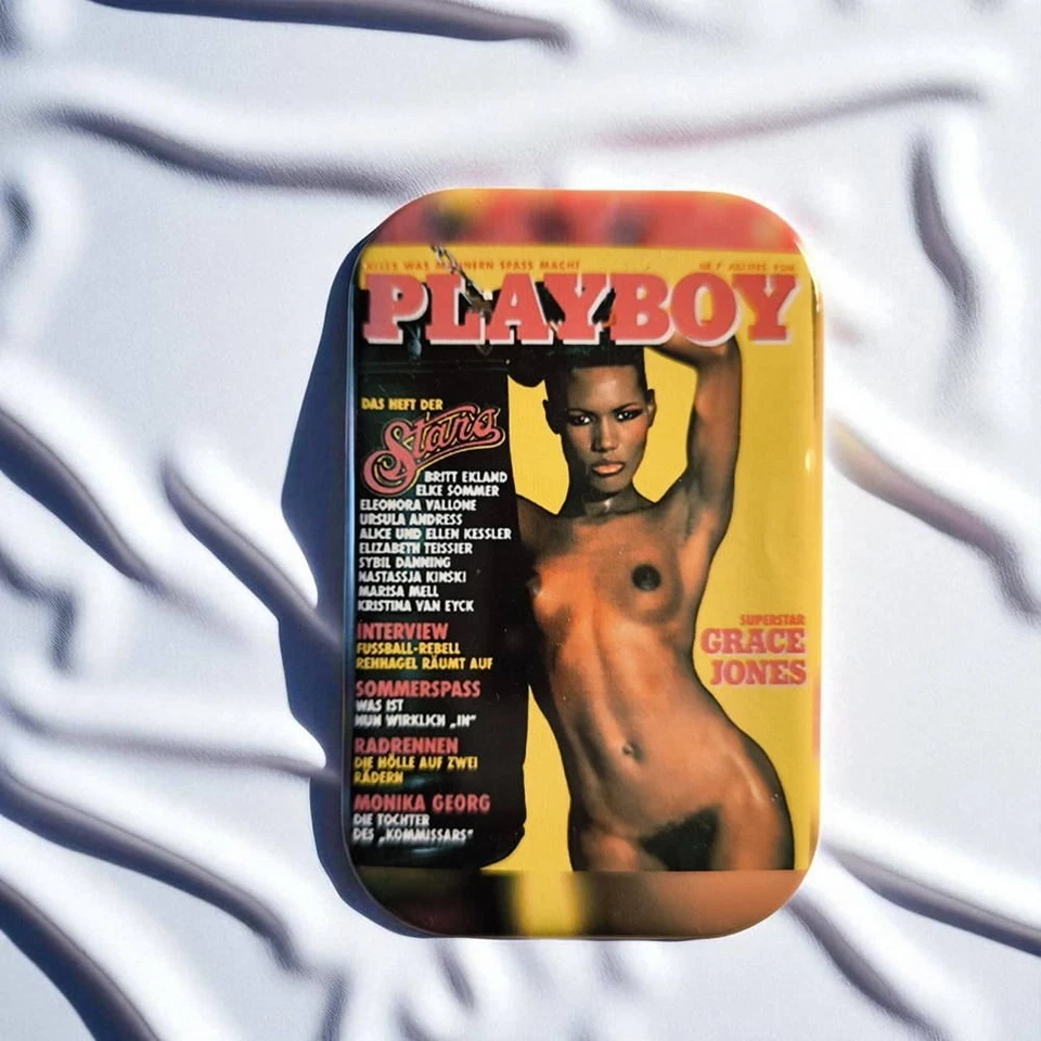 Playboy Cover Grace Jones Juli 1985 | Kühlschrankmagnet | NEU