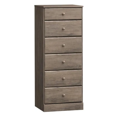 Prepac Astrid Simplistic 6-Drawer Tall Dresser for Bedroom, Functional Chest of - Image 1 of 4