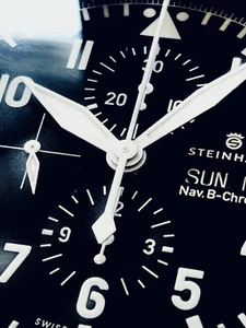 STEINHART Nav B Chrono 47mm Black DLC mit Rechnung 2023 ETA Valjoux 7750 - Bild 1 von 9