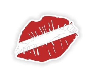 Latvia Lips Flag Sticker / Vinyl Waterproof Decals Graphics - Picture 1 of 1