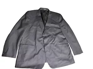 Jeffrey Banks Couture Sports Coat Blazer Gray 100% Wool Men’s 50L - Picture 1 of 18