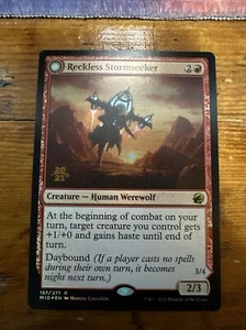 Reckless Stormseeker // Storm-Charged Slasher - Foil - Prerelease Promo Magic mt - Picture 1 of 3