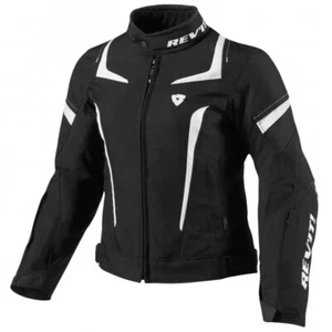 Rev'it Mens Waterproof Motorcycle Motorbike Jupiter Textile Jacket Black White - Picture 1 of 1