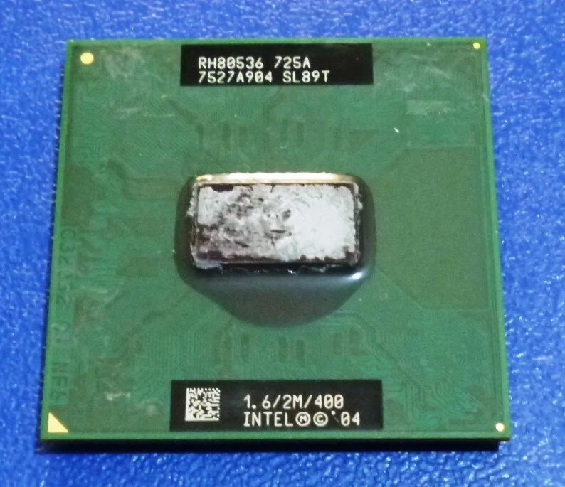 Intel Pentium M 725A Centrino mobile 1.60GHz 400MHz SL89T 2MB pro CPU socket 479 - Immagine 1 di 3