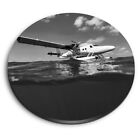 Round MDF Magnets - BW - Seaplane Airplane Plane Sea #38114