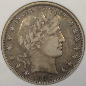 1896 Barber Half Dollar 50c ANACS Certified XF40 Old Small Holder Strong Org. VF - Picture 1 of 4