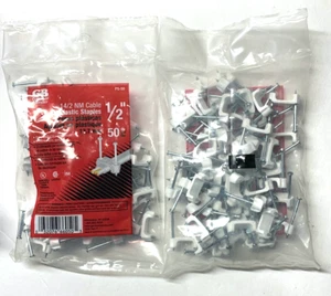 100 Stck. GARDNER BENDER Kabelklammer, 1/2 Zoll Kunststoff Romex 2 x Packung 50 6LVE6 - Bild 1 von 3