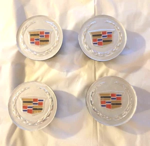CADILLAC WHEEL CENTER CAP SET 9597375 2.625" INCHES WIDE SRX DTS XLR STS CTS AT - Picture 1 of 5