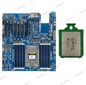 Gigabyte MZ32-AR0 Motherboard Rev 1.0 + AMD EPYC 7532 CPU Processor Combos - Afbeelding 1 van 3